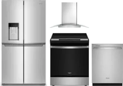 4 Piece Package Includes Refrigerator, Range, Hood And Dishwasher