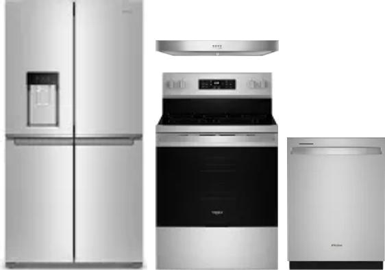 4 Piece Package Includes Refrigerator, Range, Hood And Dishwasher