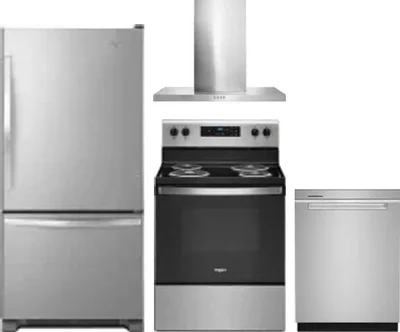 4 Piece Package Includes Refrigerator, Range, Hood And Dishwasher