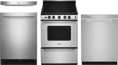 4 Piece Package Includes Refrigerator, Range, Hood And Dishwasher