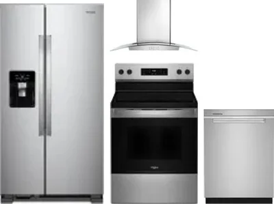 4 Piece Package Includes Refrigerator, Range, Hood And Dishwasher