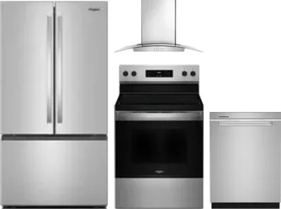 4 Piece Package Includes Refrigerator, Range, Hood And Dishwasher