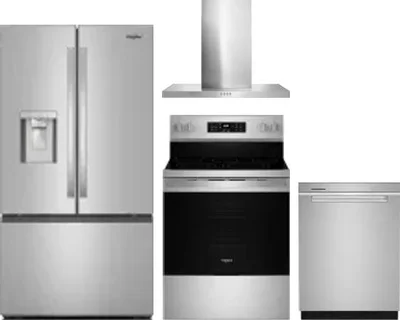 4 Piece Package Includes Refrigerator, Range, Hood And Dishwasher