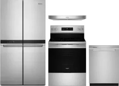 4 Piece Package Includes Refrigerator, Range, Hood And Dishwasher