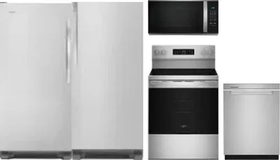 5 Piece Package Includes Refrigerator, Freezer, Range, Microwave And Dishwasher