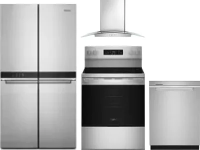 4 Piece Package Includes Refrigerator, Range, Hood And Dishwasher
