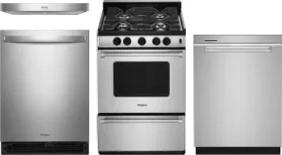 4 Piece Package Includes Refrigerator, Range, Hood And Dishwasher
