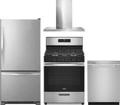 4 Piece Package Includes Refrigerator, Range, Hood And Dishwasher