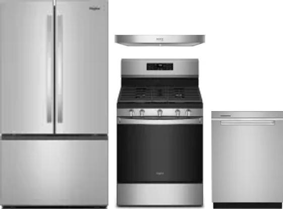 4 Piece Package Includes Refrigerator, Range, Hood And Dishwasher