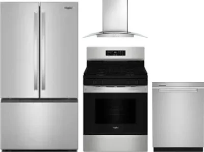 4 Piece Package Includes Refrigerator, Range, Hood And Dishwasher