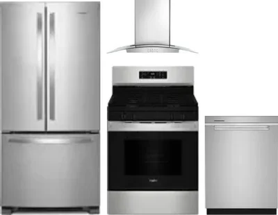 4 Piece Package Includes Refrigerator, Range, Hood And Dishwasher