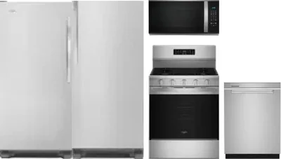 5 Piece Package Includes Refrigerator, Freezer, Range, Microwave And Dishwasher