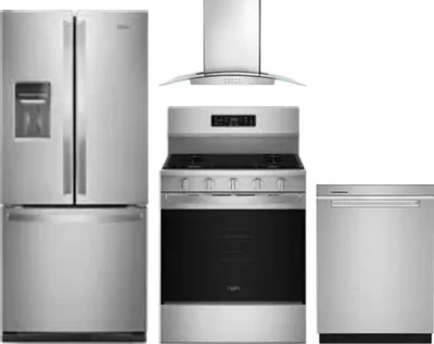 4 Piece Package Includes Refrigerator, Range, Hood And Dishwasher