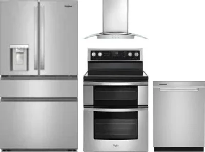 4 Piece Package Includes Refrigerator, Range, Hood And Dishwasher