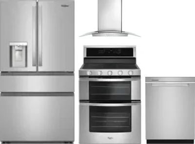 4 Piece Package Includes Refrigerator, Range, Hood And Dishwasher