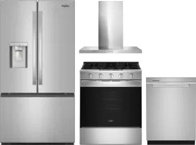 4 Piece Package Includes Refrigerator, Range, Hood And Dishwasher
