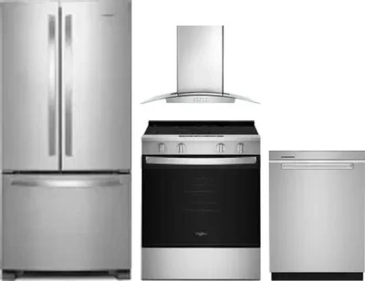 4 Piece Package Includes Refrigerator, Range, Hood And Dishwasher