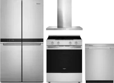 4 Piece Package Includes Refrigerator, Range, Hood And Dishwasher