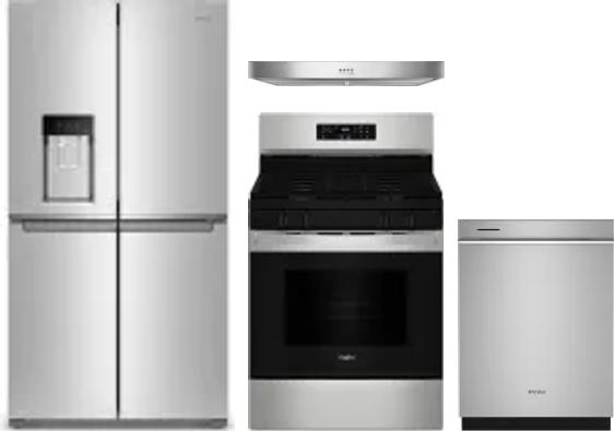 4 Piece Package Includes Refrigerator, Range, Hood And Dishwasher