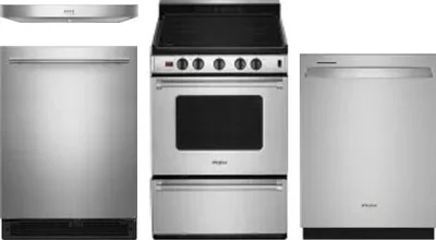 4 Piece Package Includes Refrigerator, Range, Hood And Dishwasher