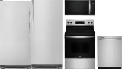 5 Piece Package Includes Refrigerator, Freezer, Range, Microwave And Dishwasher