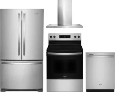 4 Piece Package Includes Refrigerator, Range, Hood And Dishwasher