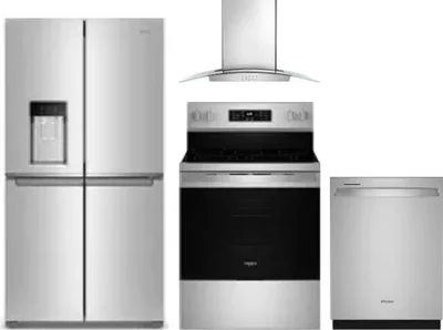 4 Piece Package Includes Refrigerator, Range, Hood And Dishwasher