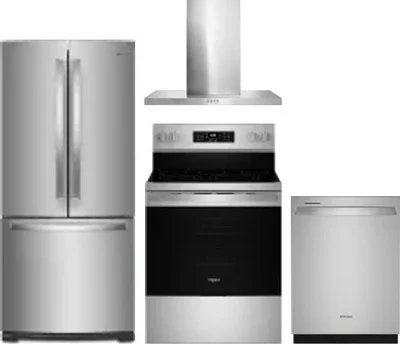 4 Piece Package Includes Refrigerator, Range, Hood And Dishwasher