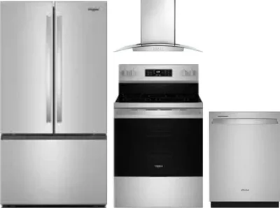 4 Piece Package Includes Refrigerator, Range, Hood And Dishwasher