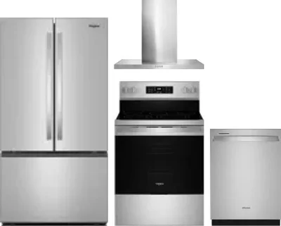 4 Piece Package Includes Refrigerator, Range, Hood And Dishwasher