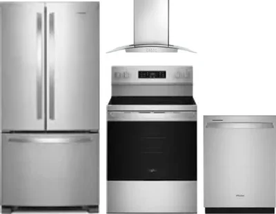 4 Piece Package Includes Refrigerator, Range, Hood And Dishwasher