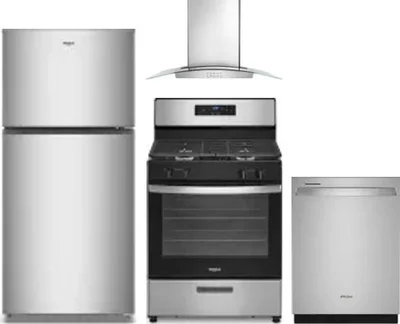 4 Piece Package Includes Refrigerator, Range, Hood And Dishwasher