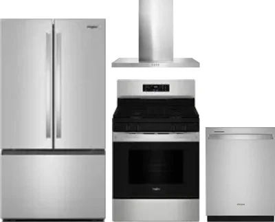 4 Piece Package Includes Refrigerator, Range, Hood And Dishwasher