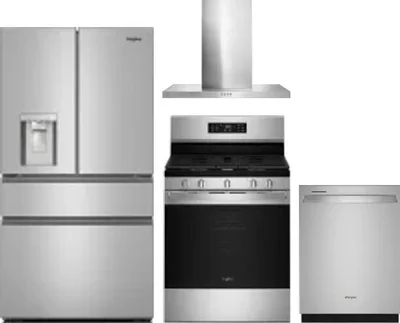 4 Piece Package Includes Refrigerator, Range, Hood And Dishwasher
