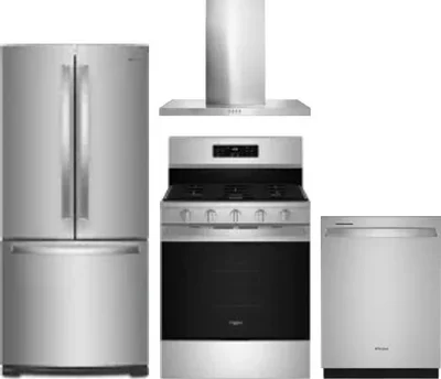 4 Piece Package Includes Refrigerator, Range, Hood And Dishwasher