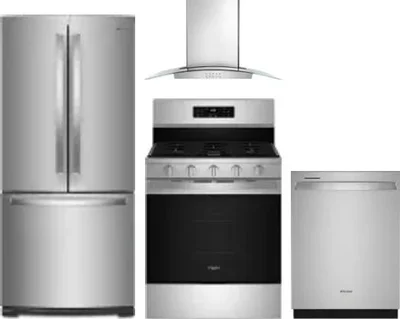 4 Piece Package Includes Refrigerator, Range, Hood And Dishwasher