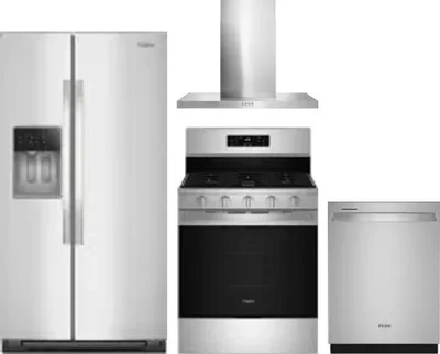 4 Piece Package Includes Refrigerator, Range, Hood And Dishwasher
