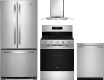 4 Piece Package Includes Refrigerator, Range, Hood And Dishwasher