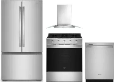 4 Piece Package Includes Refrigerator, Range, Hood And Dishwasher