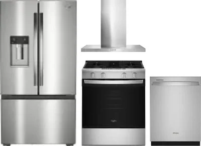 4 Piece Package Includes Refrigerator, Range, Hood And Dishwasher