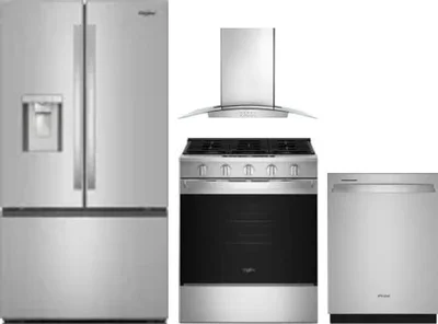 4 Piece Package Includes Refrigerator, Range, Hood And Dishwasher