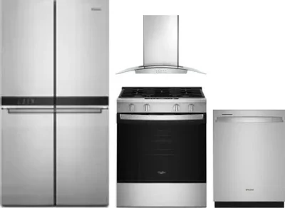 4 Piece Package Includes Refrigerator, Range, Hood And Dishwasher