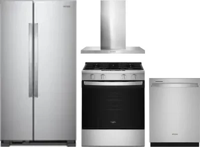 4 Piece Package Includes Refrigerator, Range, Hood And Dishwasher
