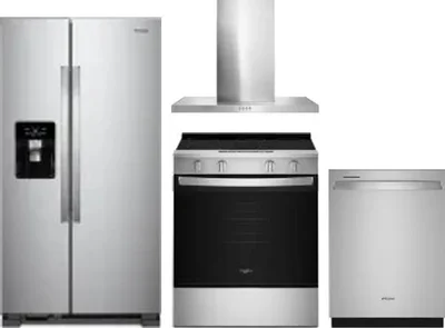 4 Piece Package Includes Refrigerator, Range, Hood And Dishwasher
