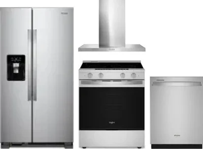 4 Piece Package Includes Refrigerator, Range, Hood And Dishwasher