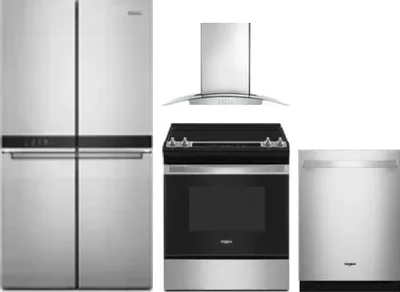 4 Piece Package Includes Refrigerator, Range, Hood And Dishwasher