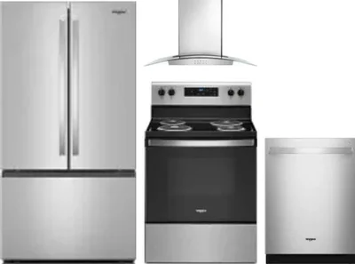 4 Piece Package Includes Refrigerator, Range, Hood And Dishwasher