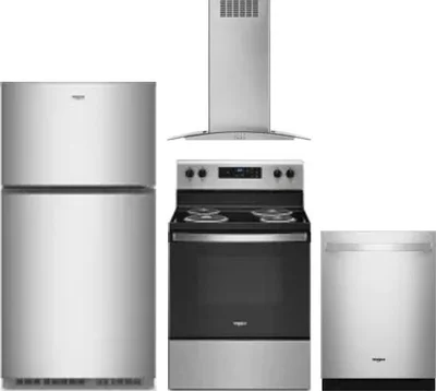 4 Piece Package Includes Refrigerator, Range, Hood And Dishwasher