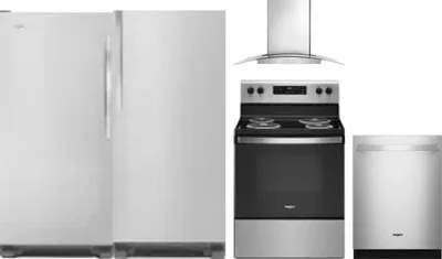 5 Piece Package Includes Refrigerator, Freezer, Range, Hood And Dishwasher