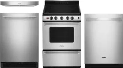 4 Piece Package Includes Refrigerator, Range, Hood And Dishwasher